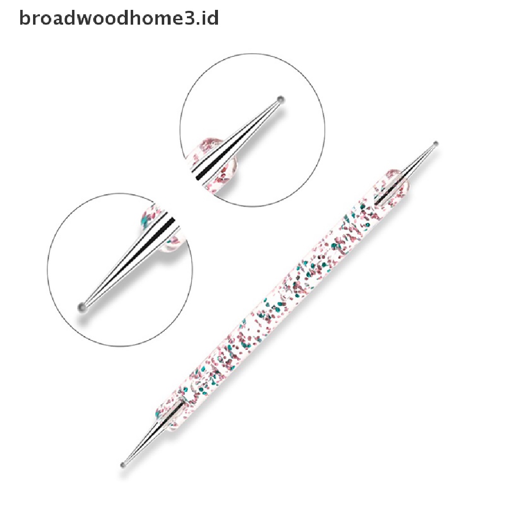 1 Set Brush Pen Dotting Gambar Lukisan UV Gel Untuk Nail Art