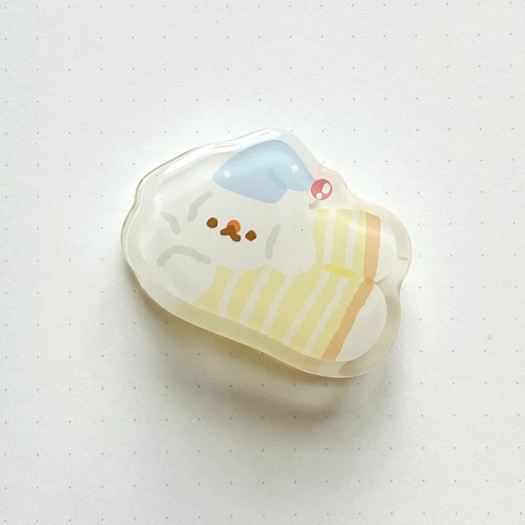 

yellow pajama acrylic paper clip