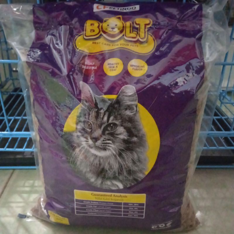 makanan kucing Bolt Cat repack 1kg~makanan kucing bolt