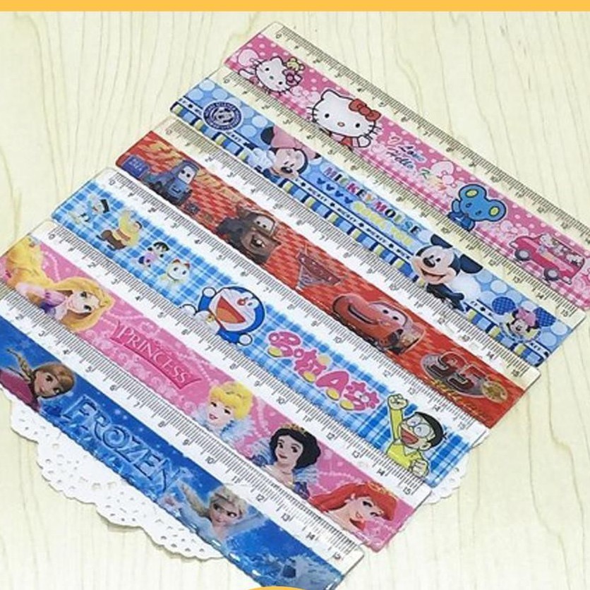 

PENGGARIS 15CM MISTAR GARISAN KARAKTER LUCU HELLOKITTY FROZEN CARS DORAEMON Limite