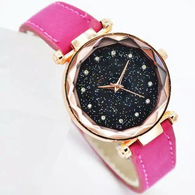 Jam Tangan Wanita Diyor Diamond Mata Kecil Full Color Strap Kulit BW-37