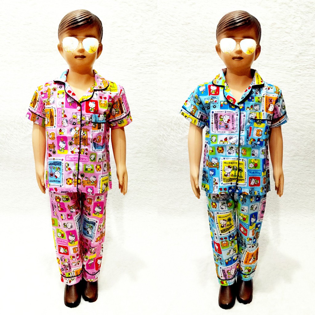 Baju Tidur Setelan PIYAMA Anak HELLO KITTY Katun Jepang Baju Tidur Setelan PIYAMA Anak HELLO KITTY Katun Jepang
