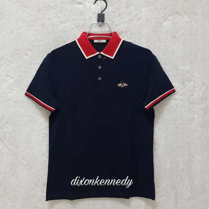 Kaos Kerah/Polo Shirt Pria Gucci Bee Mirror Quality .Aruansy.Olshop