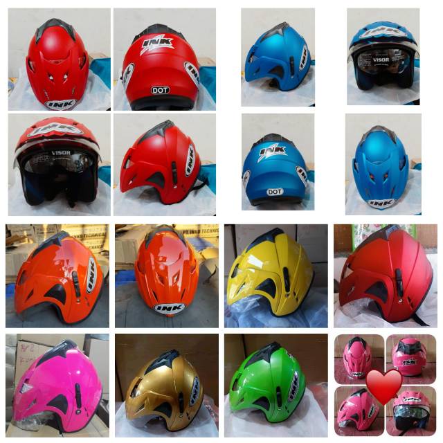 HELM MODEL JP8 DOBELVISOR FREE PACKING BUBBLE DAN DUS grosir ecer