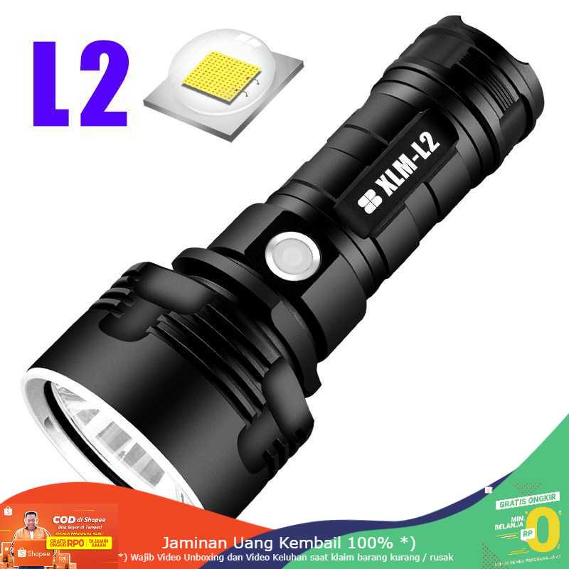 (BISA COD) RVOSTR LED Senter LED USB Rechargeable L2 XHP50 25W 1000 Lumens - XLML2