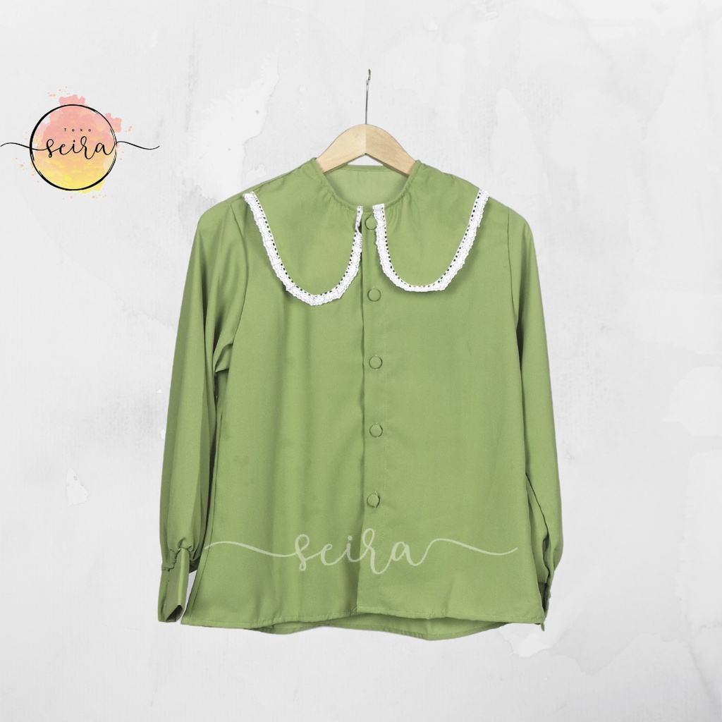 [BISA COD] Blouse Kemeja Kenami Renda / Kellya Top Blus Kenami Renda