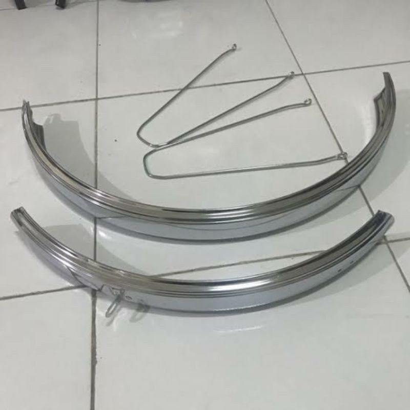 Spakbor Fender Sayap Sepeda MTB 24" inci Chrome