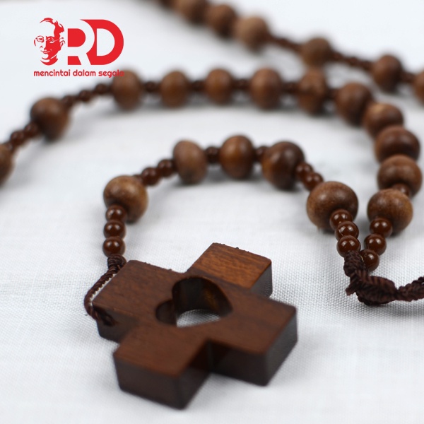 Kalung Rosario DEHONIAN Kayu Rosario Katolik