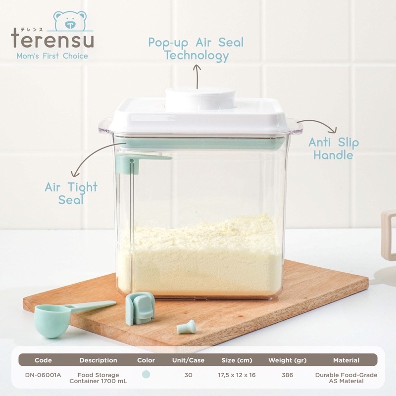 Terensu Toples Box Kedap Udara Susu SUFOR Bubuk Bayi 600gr FREE Sendok