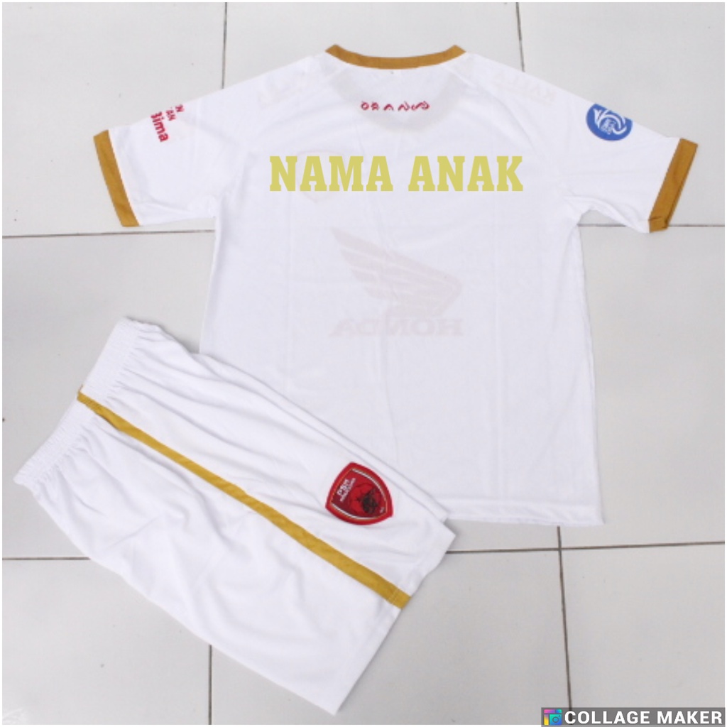 JERSEY PSM MAKASAR/SETELAN BAJU BOLA ANAK PSM MAKASAR PUTIH USIA 6-15THN