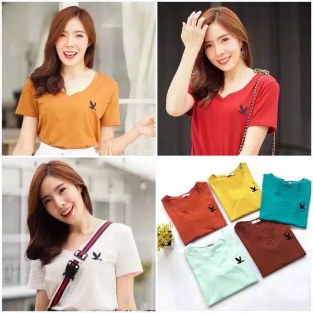 Bird Ringer Tee / Kaos Wanita Bird Tee Tshirt