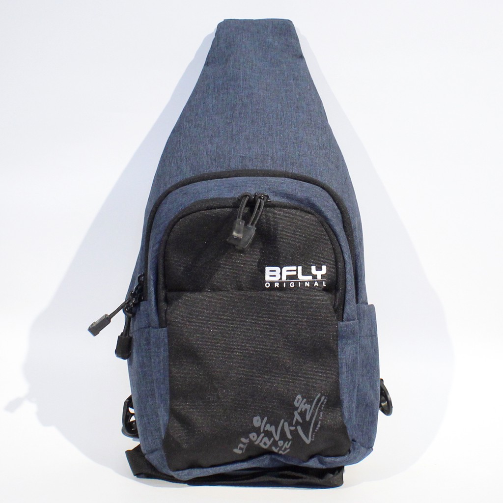 BFLY Slingbag Tas Bahu Pria Casual Daily Outdoor THINLY Navy Black Dolby Original