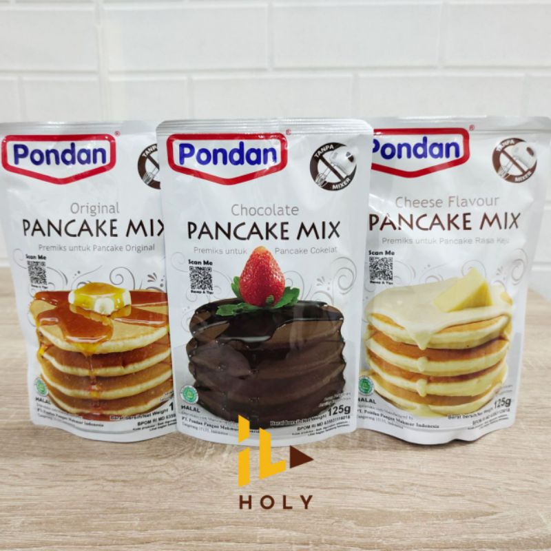 

Pondan Pancake Mix 125gr Original Cheese Chocolate / Pondan Tepung Pancake