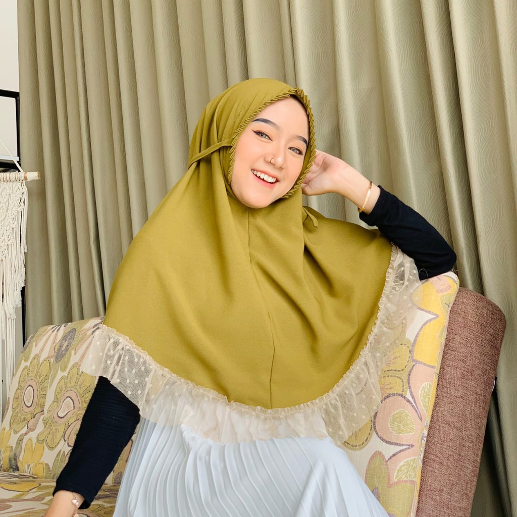 (PROMO) BERGO LIPIT DOTY / Bergo Maryam Lipit Rempel Dotty / Bergo Combi Tile Diamond Premium