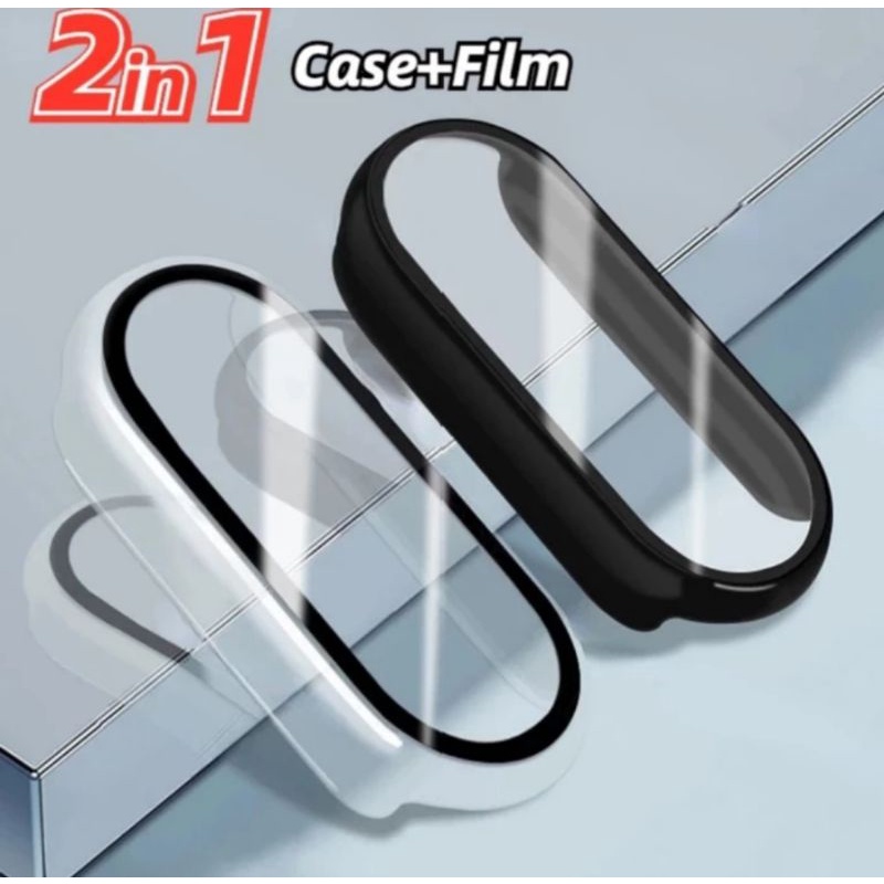 BUMPER TPU CASE XIAOMI MI BAND 7 / 7 NFC 2 IN 1 CASING COVER BODY SCREEN GUARD PROTECTOR ANTI GORES TEMPERED GLASS XIAOMI MI BAND 7 CASE CASING PENGAMAN PELINDUNG BENTURAN BODY ANTI GORES LAYAR XIAOMI MI BAND 7 COVER CASING XIAOMI MI BAND 7 FILM SCREEN