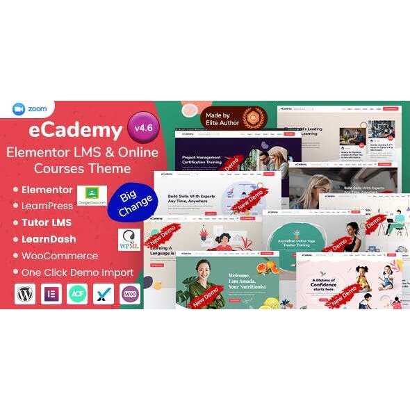 eCademy Theme – Elementor LMS & Online Courses Theme