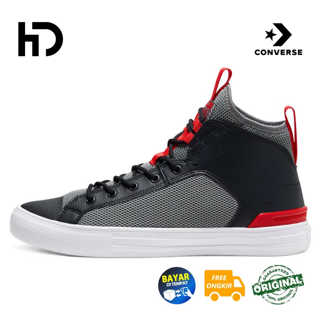 Sepatu Sneakers Converse Chuck Taylor All Star CTAS Ultra Mid 'Mason Black' Original 168838C