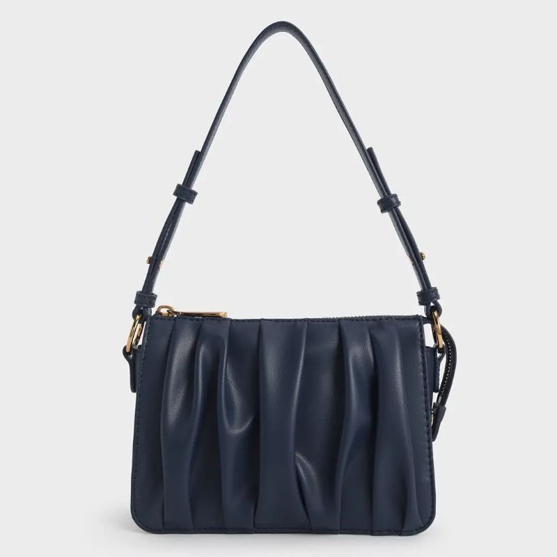 9.9 SALE | CK Beaded Strap Ruched Shoulder Bag