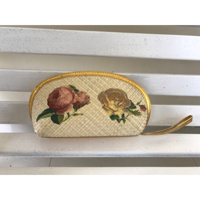 POUCH ANYAMAN PANDAN DECOUPAGE