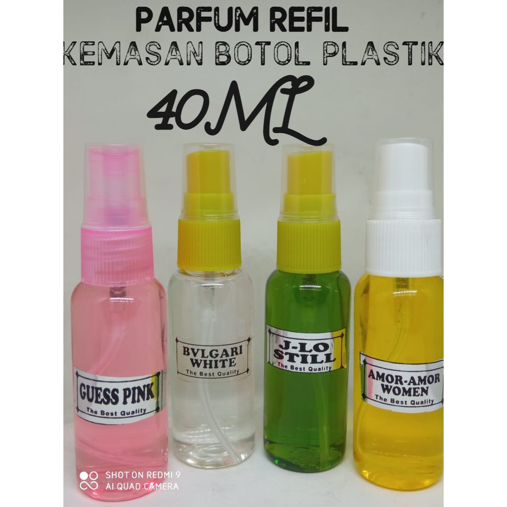 PARFUM REFIL KEMASAN 40ML BOTOL SPRAY PLASTIK