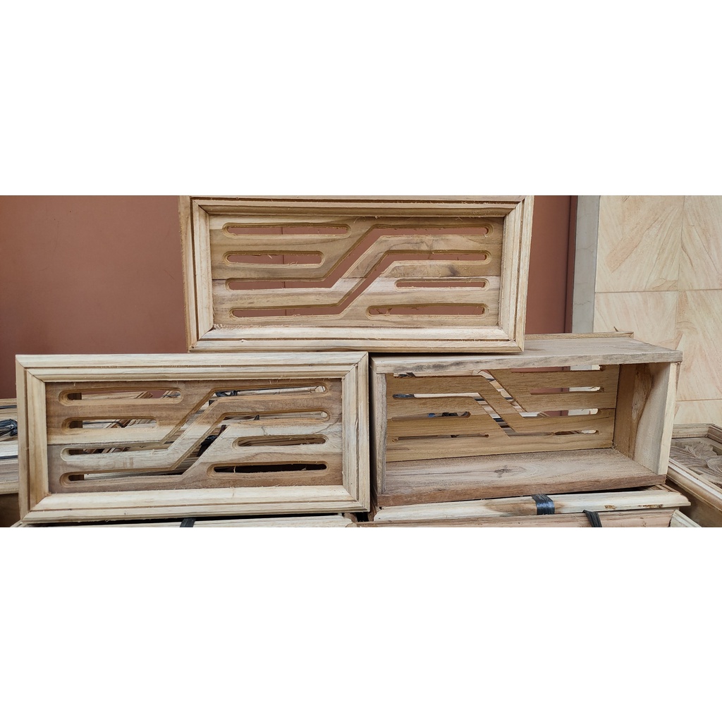 Loster Kayu Jati Jepara Motif Garis Minimalis Ventilasi Kusen Pintu Jendela Utama-7