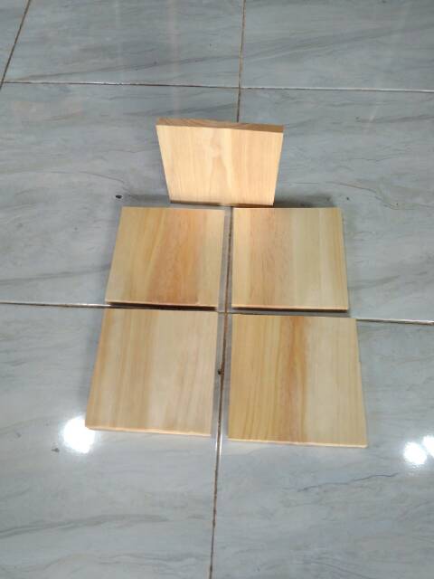 Talenan Kayu Kotak 15 x 15 / Bahan Decoupage / Bahan Talenan Lukis