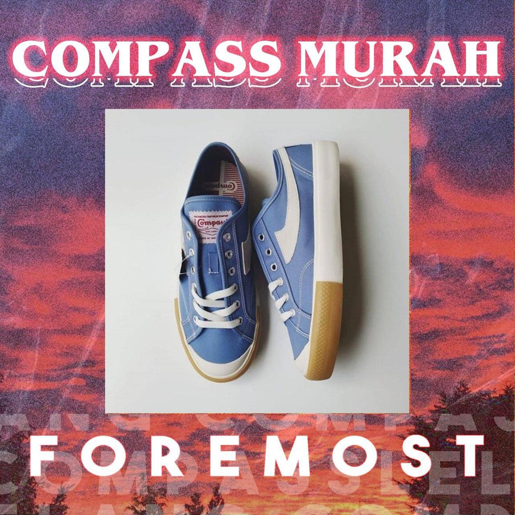 Sepatu Compass Gazelle Low Blue Sky