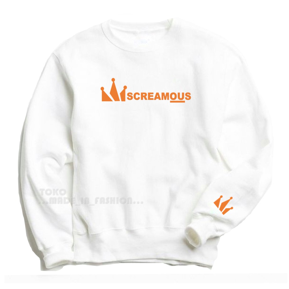 Sweater Crewneck Screamous Premium Unisex / Crewneck Pria Keren / Sweater Wanita Oversize