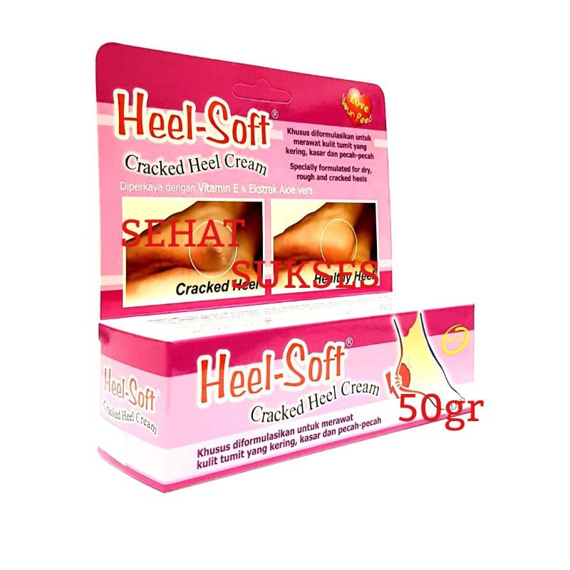 Heel-Soft cracked Heel Cream 50gr (Krim Tumit Kering, Pecah pecah, Kasar)