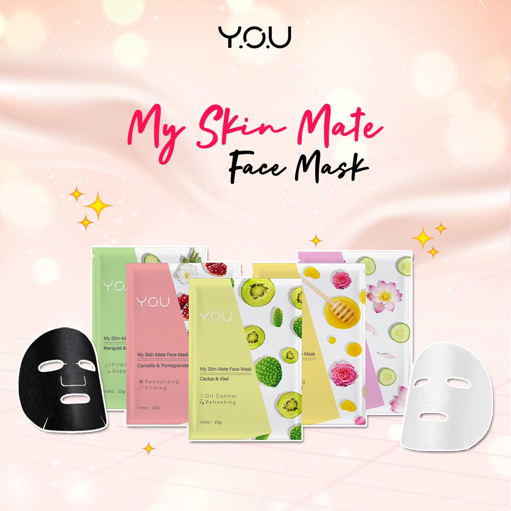 YOU My Skin Matte Face Mask 22 gr / YOU My Skin - Mate Face Mask 22gr / Sheet Masker YOU