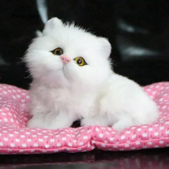 [COD] boneka kucing mainan prank boneka lucu unik mainan kucing bersuara cat - Kuning
