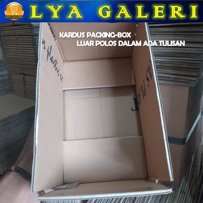 Kardus Packing KartonBox Uk.20x12x6 cm Luar Polos Dalam Ada Tulisan-2