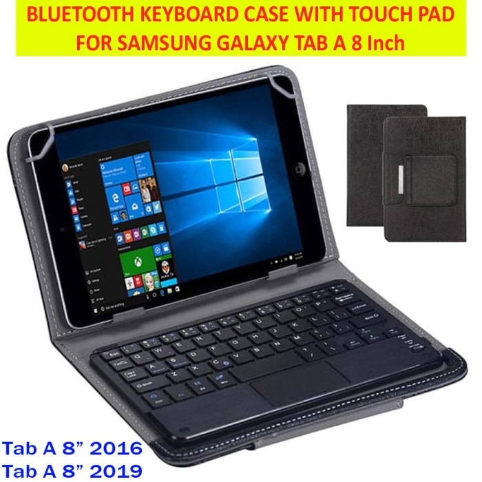 Samsung Galaxy Tab A 8 In 2019 T295 P355 P205 Bluetooth Keyboard Case Hitam