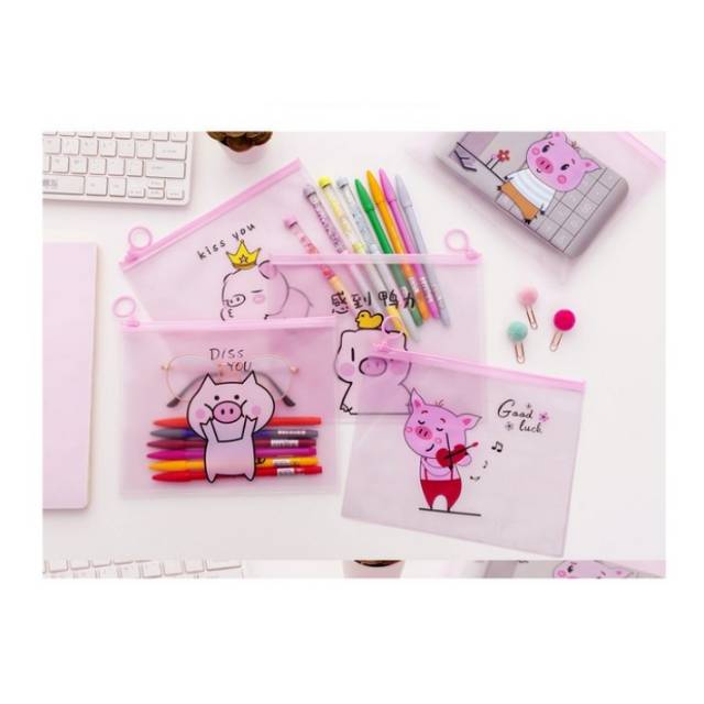 

PF12 JAPANESE PIGGY CARTOON A5 STATIONERY PENCIL CASE TEMPAT PENSIL