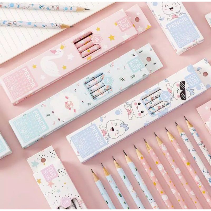 

Perry_Stationery.id | 1 SET PENCIL (isi 10 pcs) MOTIF DOMBA LUCU DENGAN WARNA SOFT CANTIK