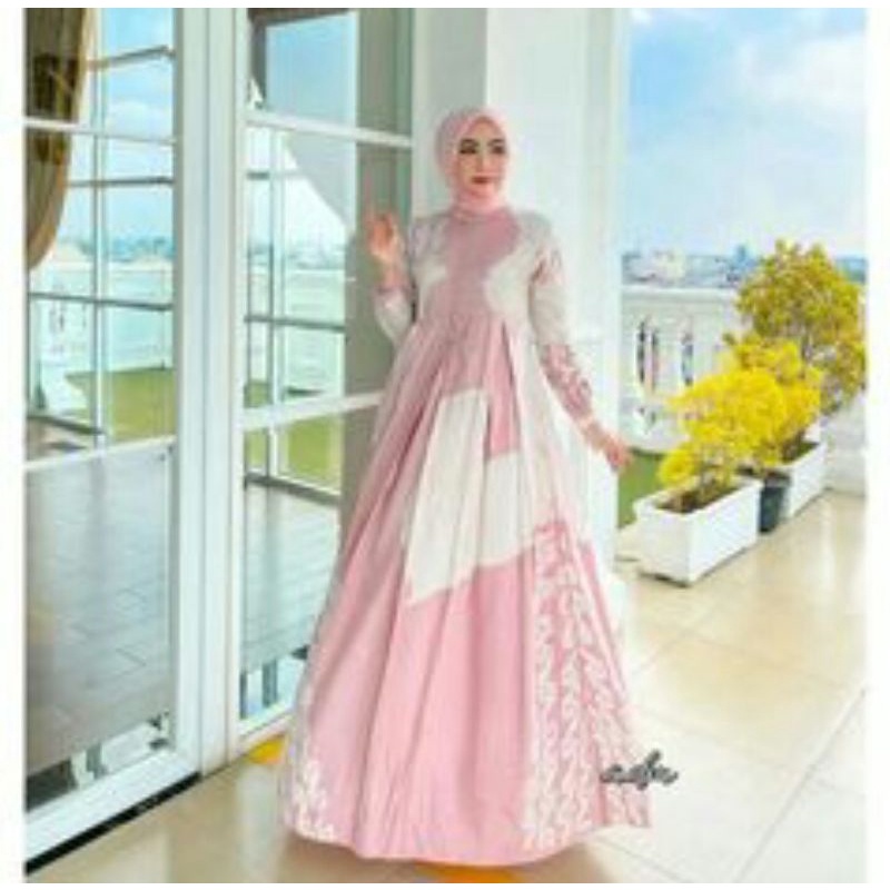 DRESS SHALDAH BATIK RAYON ORI TWILL CANDI MEKAR