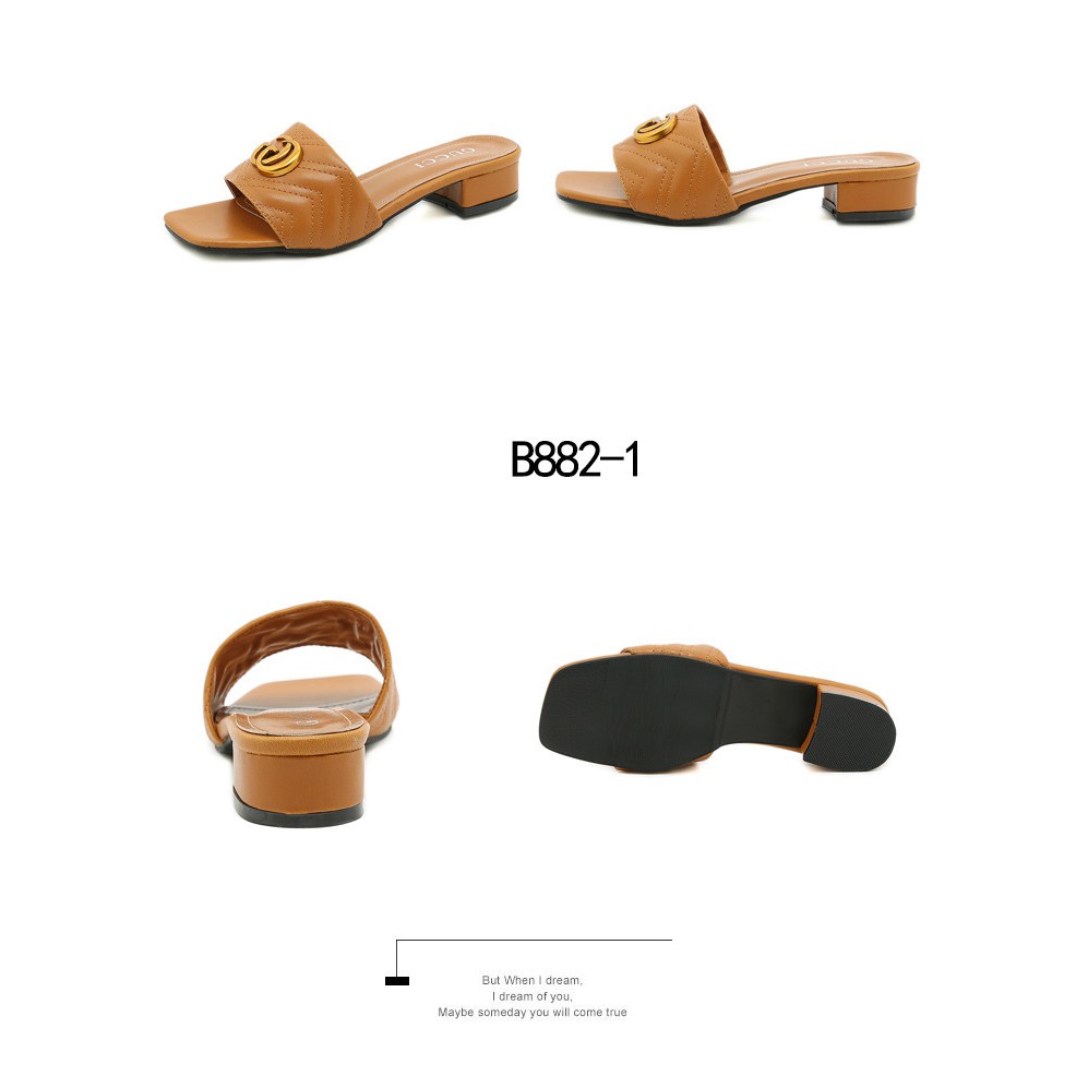 GC Double G Quilted Leather Sandals  #B882-1