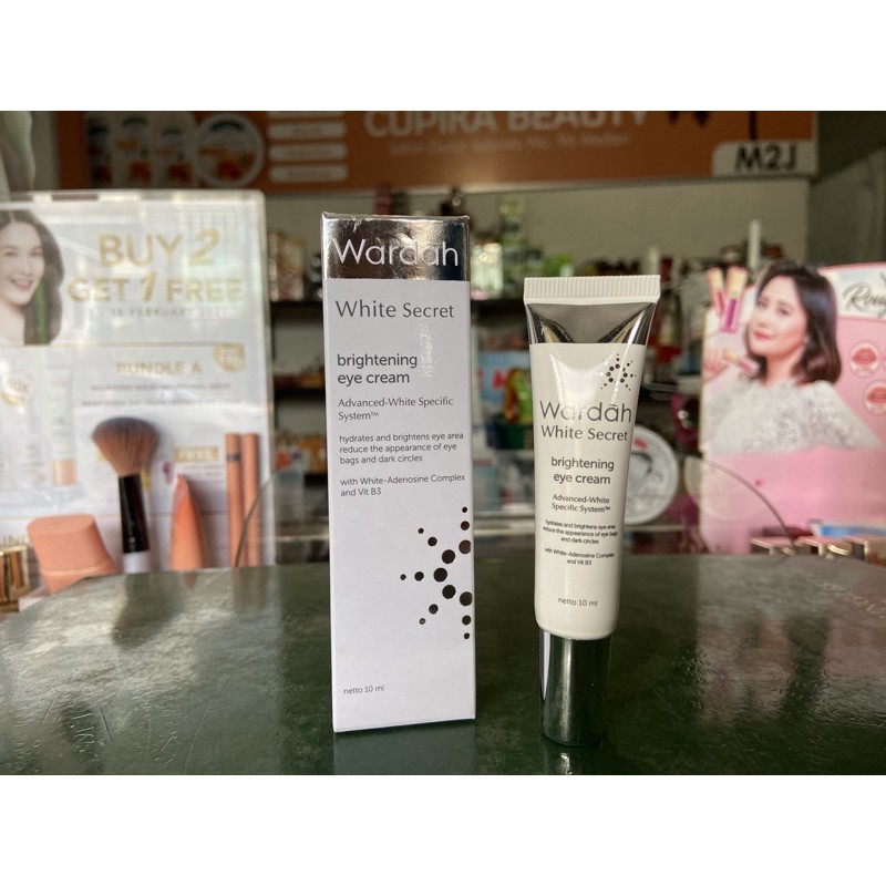 [bn.x]wardah white secret brightening eye cream 10 ml -- cream mata wardah white secret