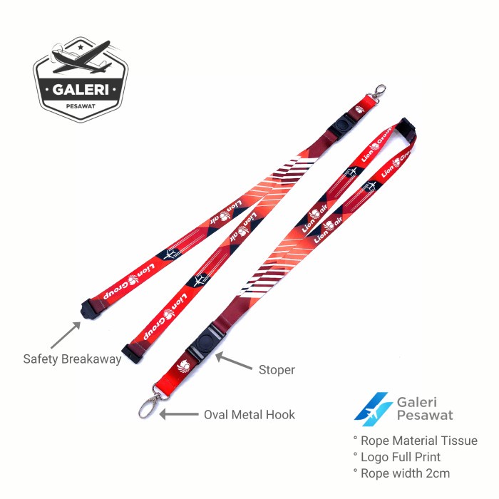 

Kusus Hari Ini Lanyard / Gantungan Tali Id Card Lion Air (New) Murah