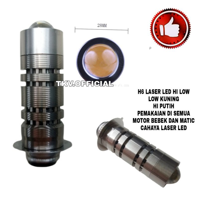LAMPU DEPAN MOTOR MATIC H6 LASER LED/LAMPU DEPAN MOTOR BEBEK LED H6 LASER/BOHLAM MOTOR LED/BOHLAM H6 DEPAN MOTOR LED AC DC 12V/LAMPU MOTOR CAHAYA PUTIH,KUNING/LAMPU MOTOR LED TERANG/LAMPU h6 LED LASER-1