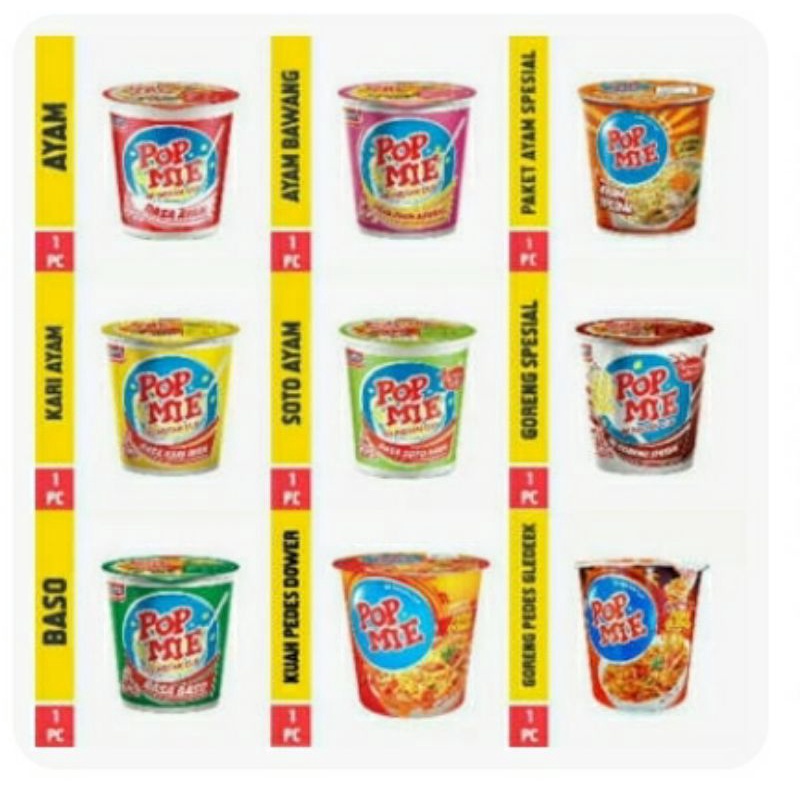 

POP MIE varian rasa