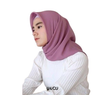 PROMO KERUDUNG SEGI EMPAT BELLA SQUARE / JILBAB MUSLIM / HIJAB SEGI EMPAT POLOS TERBARU-Ungu