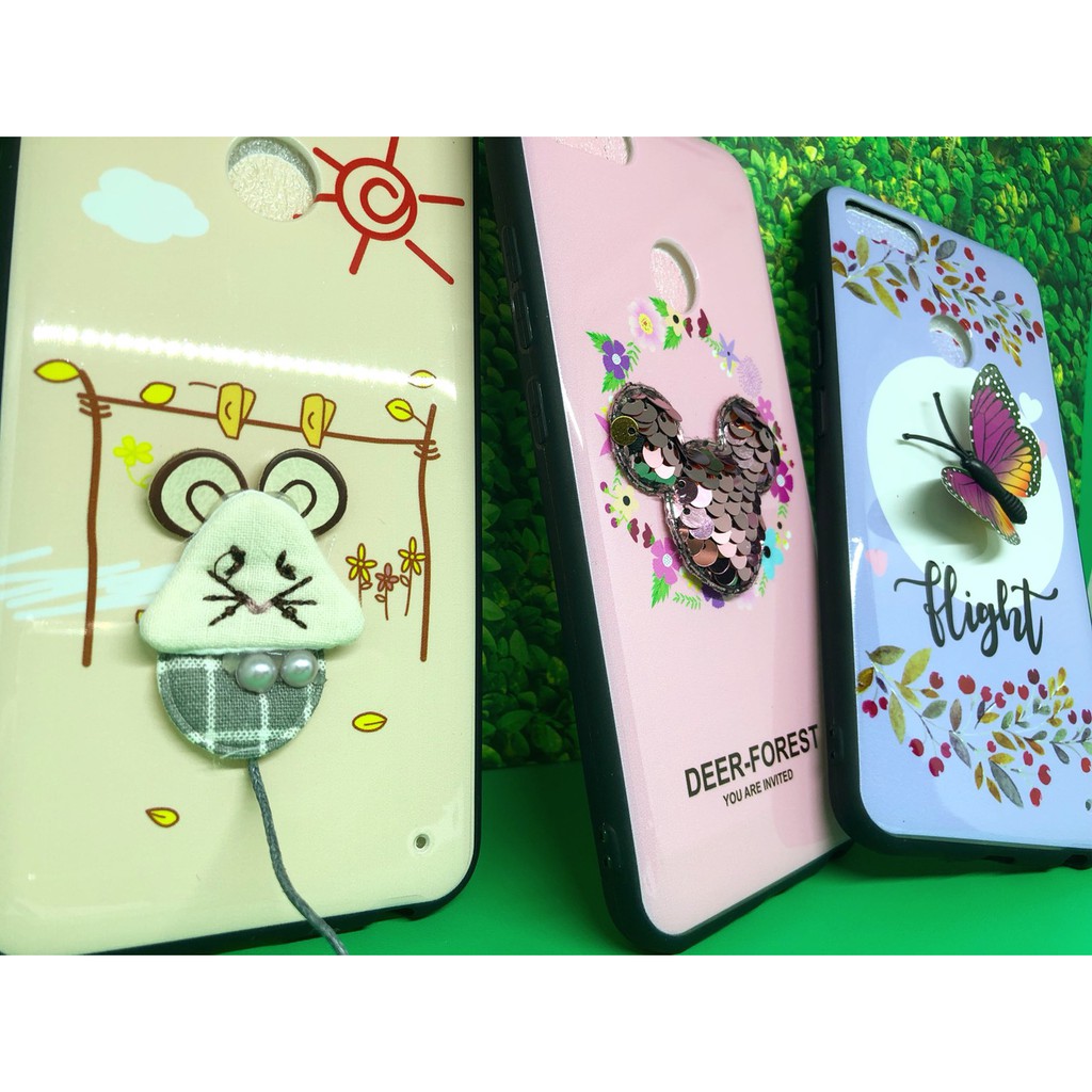 Fuze Glossy Case Korean Cantik Kupu-kupu Samsung A6 2018,A6+/A6 Plus,J2 Core,J4 2018,J6 2018,J8 2018