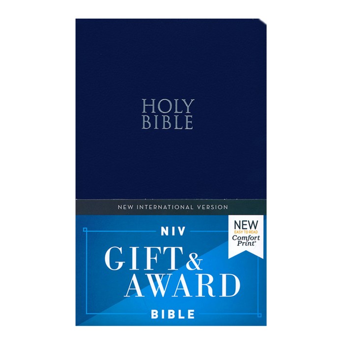 NIV, GIFT AND AWARD BIBLE, LEATHER-LOOK, BLUE