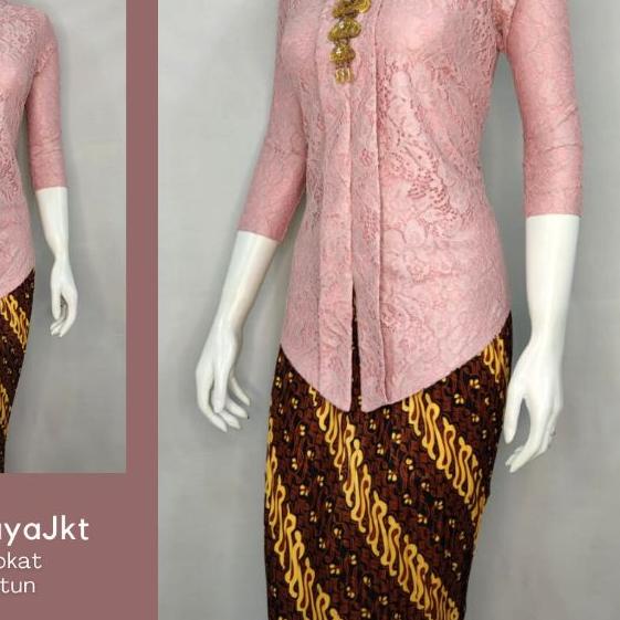 ♀ Kebaya Kartini Modern Brokat Murah Grosir Bonus Furing Lapis Katun ❄