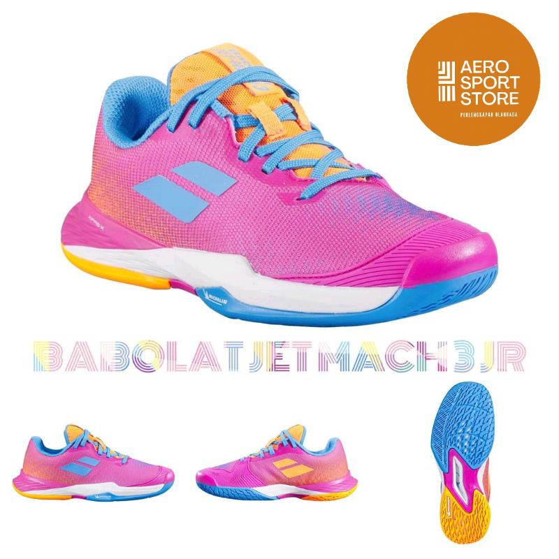 [ SEPATU TENIS LAPANGAN ANAK BABOLAT JET MACH 3 2021 ]