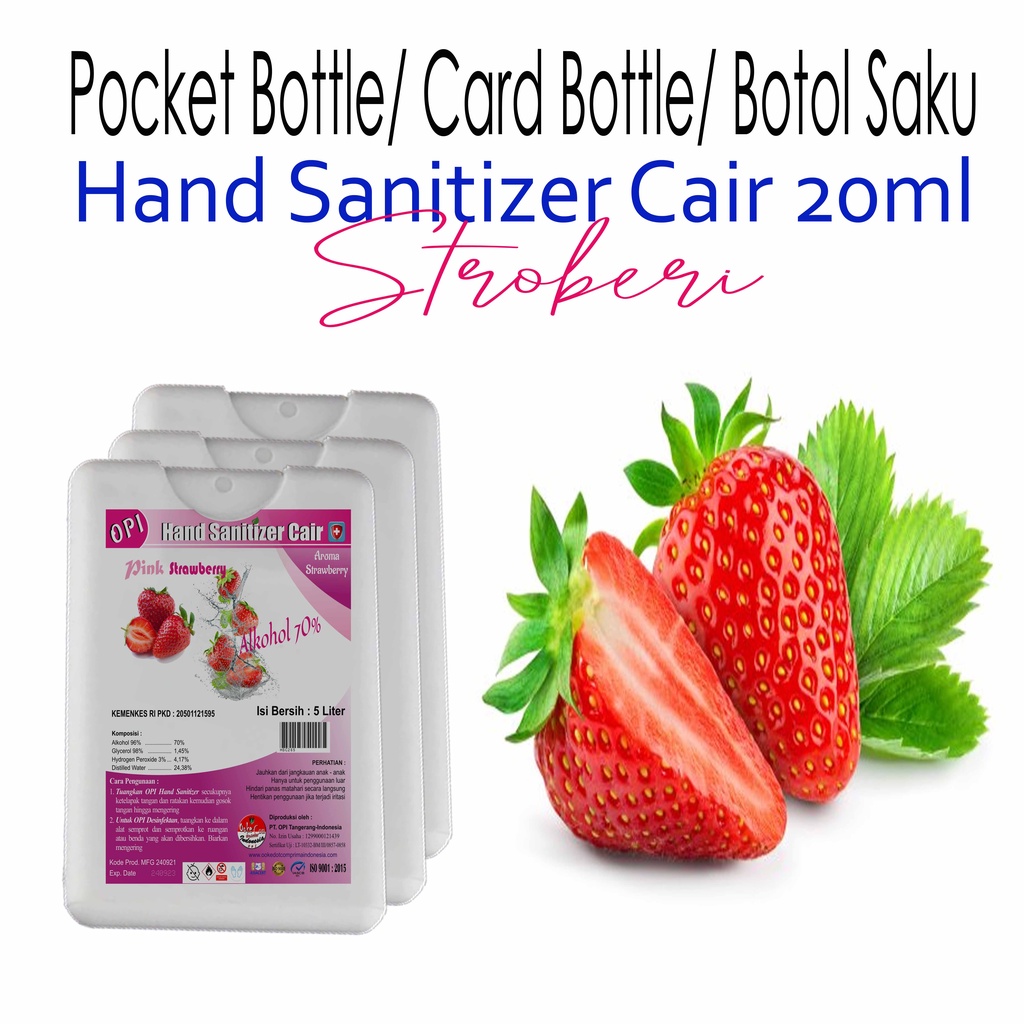 hand sanitizer 20ml varian wangi segar dalam kemasan botol saku(pocket bottle)