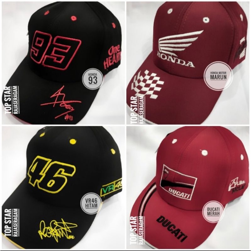 Topi Otomotif Moto GP F1 Baseball Trucker Honda Yamaha Motor Bordir