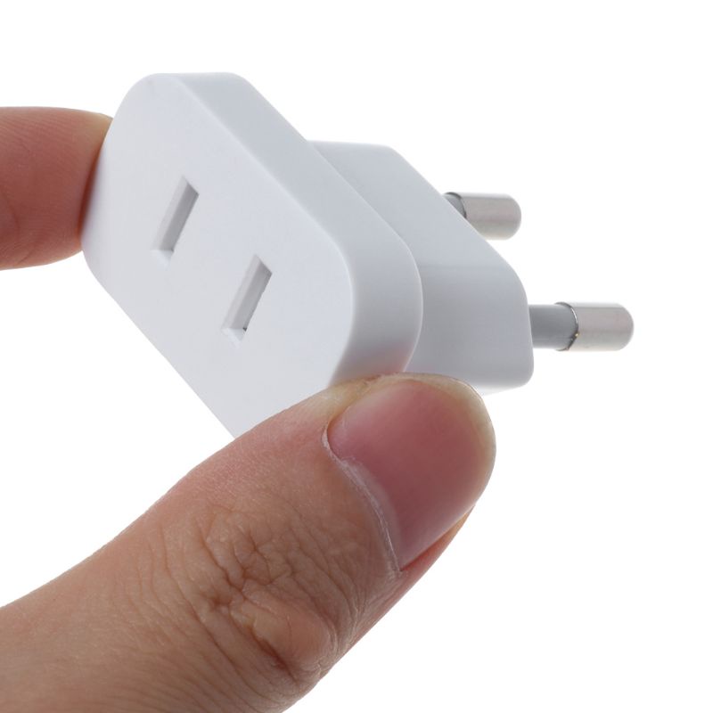 Btsg 1PC Charger Kecil EU to US Power Plug Converter Adapter Portable Travel Charger Socket Pengaman Anak Untuk Perlindungan