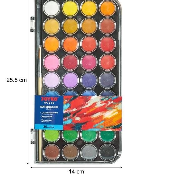 

✮ Joyko Watercolor Set Cat Air WC-3 Isi 36/48 Warna - WC-3-36 ✾